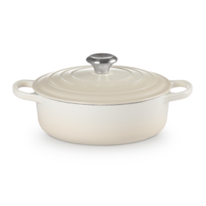 Le Creuset Lage braadpan gietijzer 30 cm rond Signature - Meringue