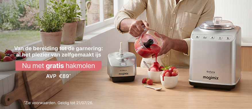 magimix ijsmachine zelfvriezend gelato expert + gratis micro hakker