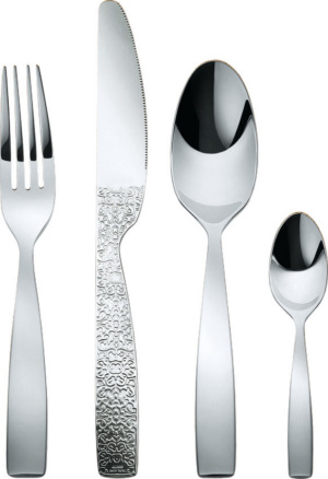 Alessi Tafel bestek Dressed hoogglans/motief - 24 delig Dressed