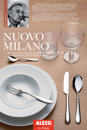 Alessi Tafel bestek Nuovo Milano hoogglans - 24 delig Nuovo Milano duo block