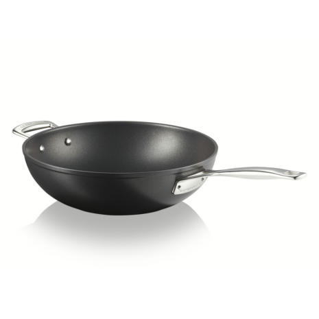Le Creuset 30 cm anti-aanbak wok pan met roestvrijstalen steel en hulphandvat