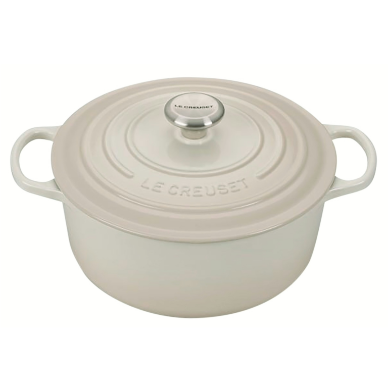Le Creuset Braadpan gietijzer rond 26 cm meringue Signature
