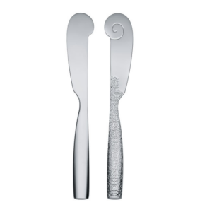 Alessi Tafel bestek Dressed hoogglans/motief - botermesjes