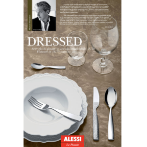 Alessi tafel bestek Dressed hoogglans/motief