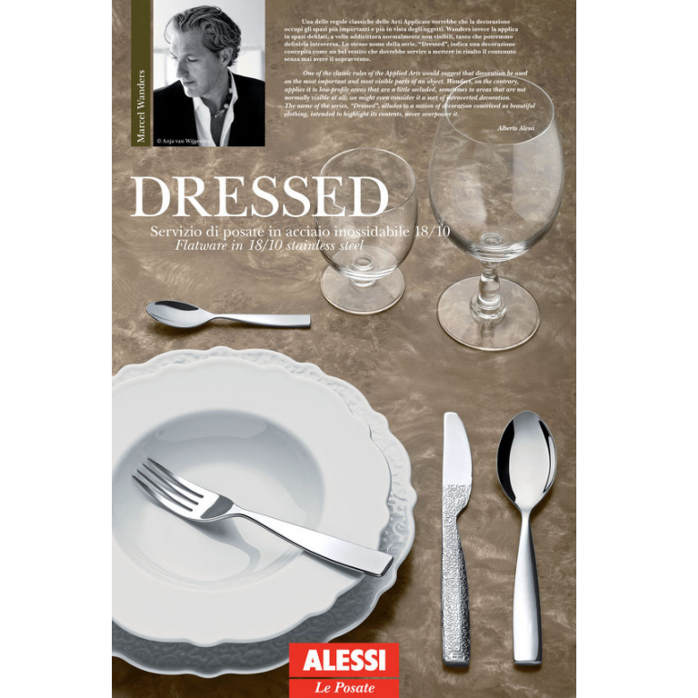 Alessi Tafel bestek Dressed hoogglans/motief