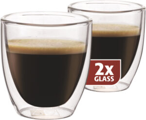 Maxxo dubbelwandige glazen 2 x espresso 80 ml