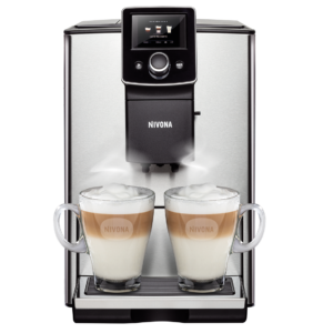 Nivona koffiemachine 825 Mat rvs met zwart 5 kg koffiebonen gratis