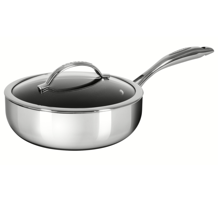 Scanpan HaptIQ Diepe hapjespan met glasdeksel 26 cm, 3,7 ltr Stratanium Plus