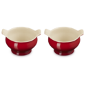 le creuset aardewerk soepkommen kersenrood 2 stuks