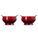 le creuset aardewerk soepkommen kersenrood 2 stuks