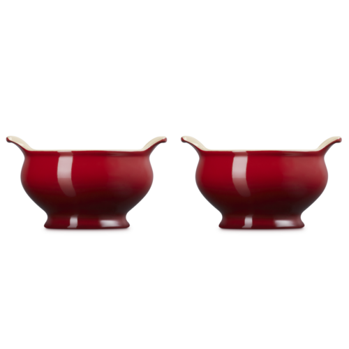 le creuset aardewerk soepkommen kersenrood 2 stuks le creuset aardewerk soepkommen kersenrood 2 stuks