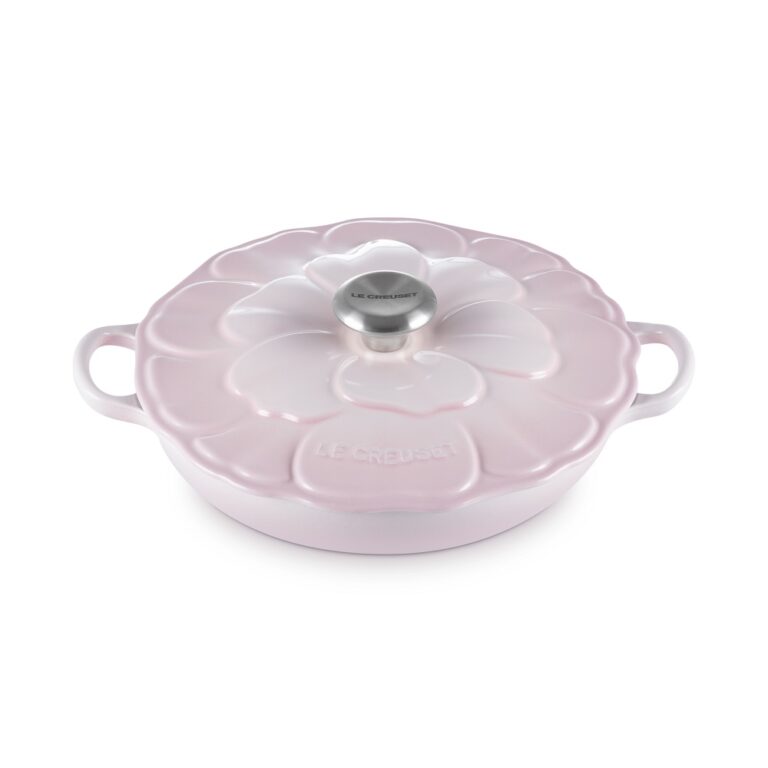 Le Creuset Campagnard braadpan met bloem motief