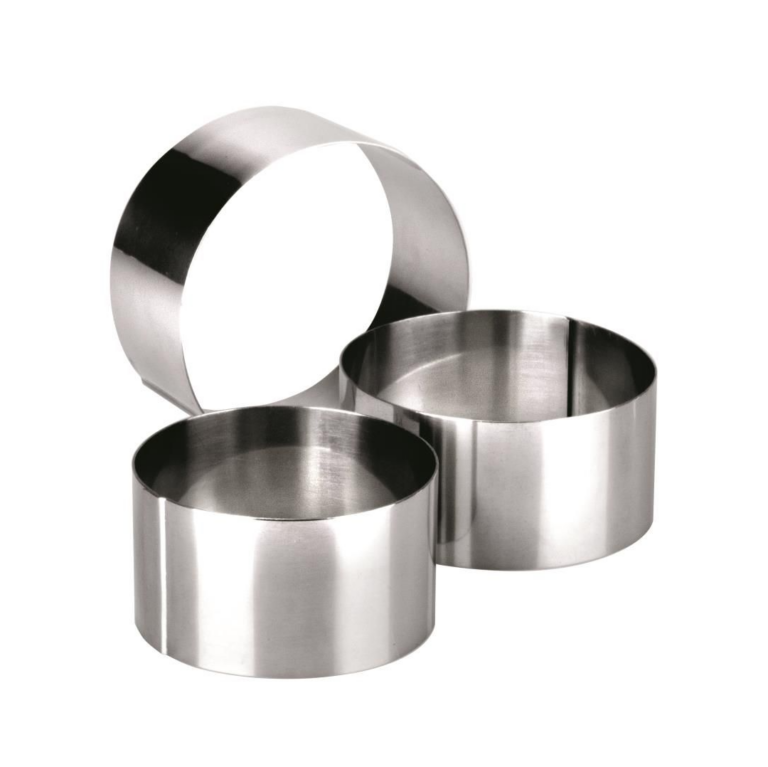 Ibili Ronde kookring rvs 6 stuks 4,5 cm hoog