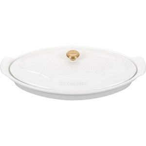 Le Creuset Aardewerk ovenschaal vis Heritage - Wit hoogglans