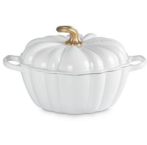 Le Creuset Braadpan gietijzer pompoen 24 cm 3,7 ltr - Wit hoogglans