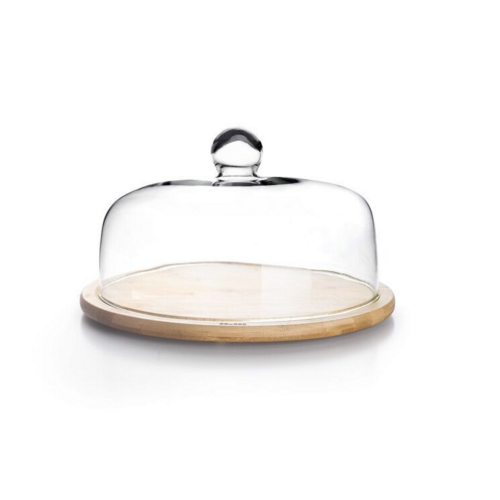 ibili kaas of taart stolp glas met houten bodem ibili kaas of taart stolp glas met houten bodem