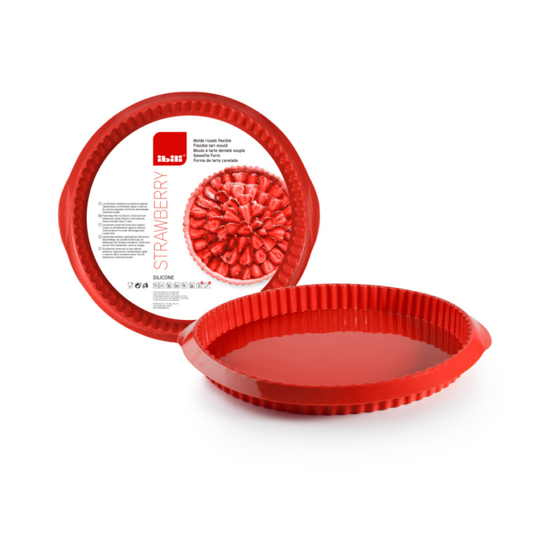 Ibili Siliconen gekartelde taartvorm 28 cm Strawberry