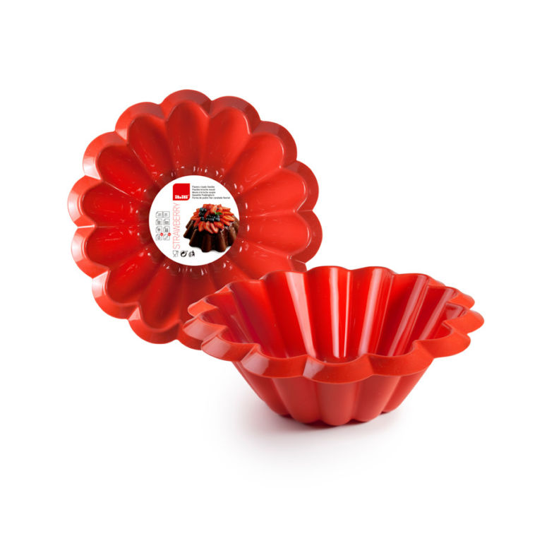 Ibili Siliconen brioche bakvorm 22 cm Strawberry