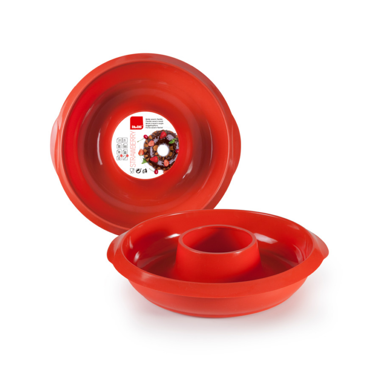 Ibili Siliconen saverin bakvorm 24 cm Strawberry