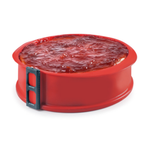 Ibili Siliconen ronde springvorm met glasbodem Strawberry