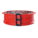 ibili siliconen ronde springvorm met glasbodem strawberry
