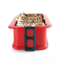 ibili siliconen rechthoekige springvorm met glasbodem strawberry