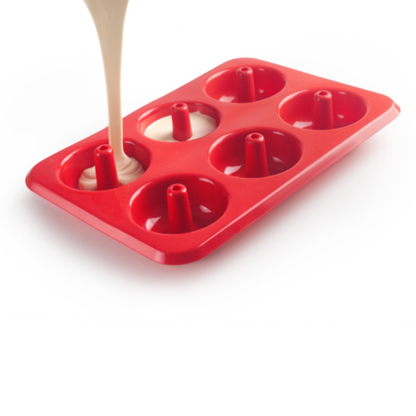 ibili siliconen doughnut bakvorm 6 stuks strawberry ibili siliconen doughnut bakvorm 6 stuks strawberry