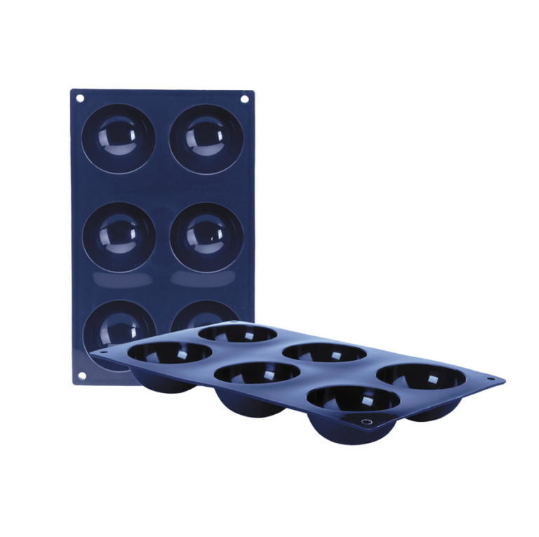 Ibili Siliconen halfrond vorm 6 cups 7 cm Blueberry