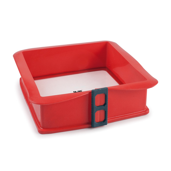 ibili siliconen vierkante springvorm met glasbodem strawberry ibili siliconen vierkante springvorm met glasbodem strawberry