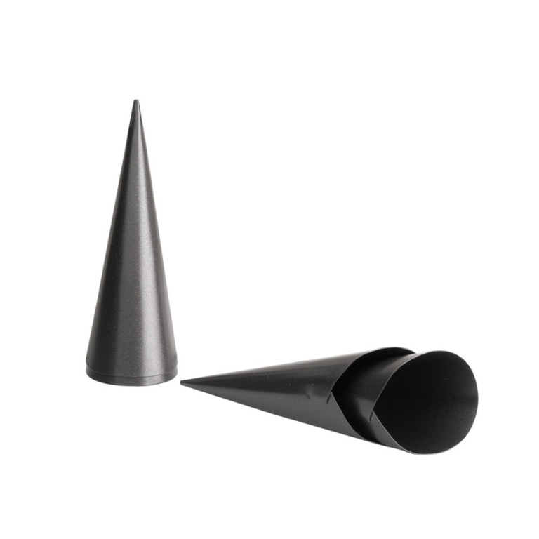 Creme hoorn vorm set van 4 Moka