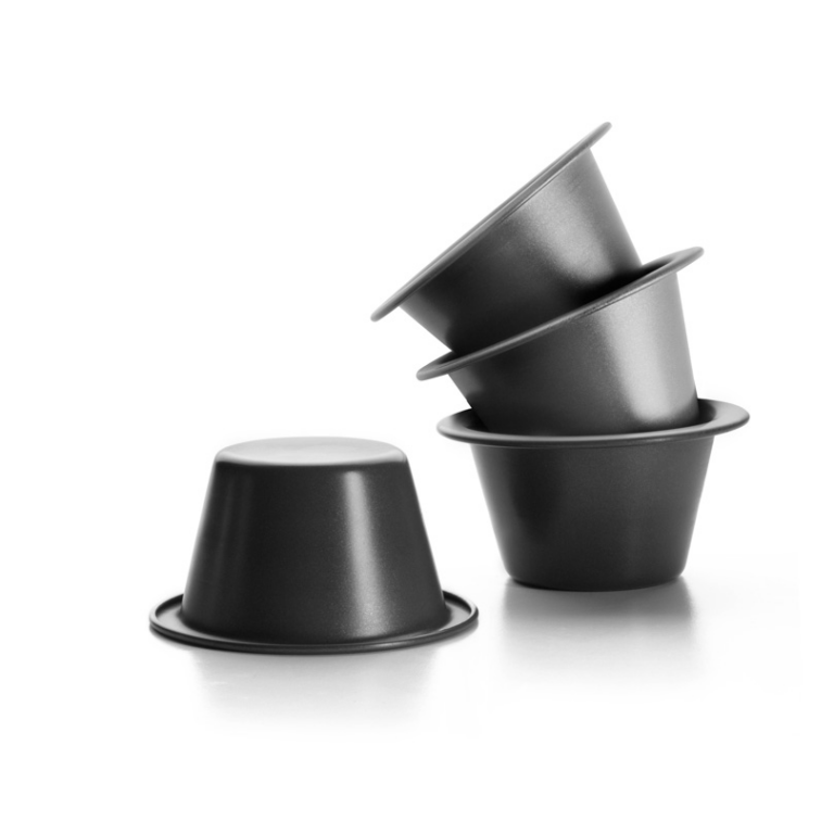 Ibili Set van 4 puddingvormen 8 cm Moka