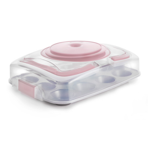 ibili muffin bakvorm 12 cups met stand en transportbox moka ibili muffin bakvorm 12 cups met stand en transportbox moka