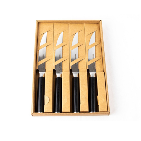 steakmessen set glad 4 delig samura damascus steakmessen set glad 4 delig samura damascus