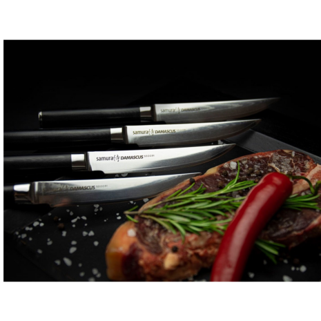 steakmessen set glad 4 delig samura damascus steakmessen set glad 4 delig samura damascus