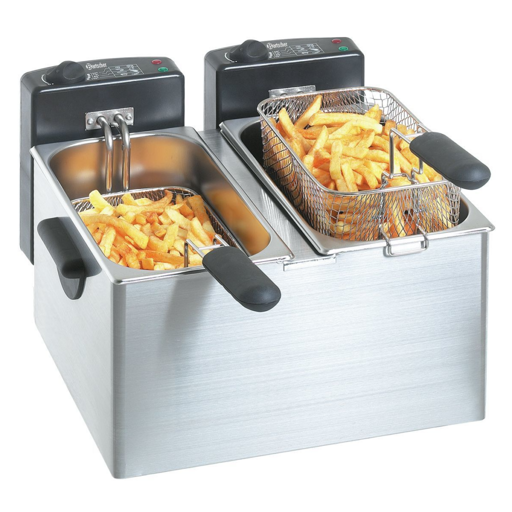 Bartscher Friteuse Dubbel 2 x 4 Ltr Bartscher Friteuse Dubbel 2 x 4 Ltr