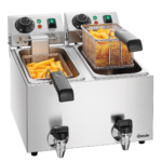 friteuse rvs dubbel 2 x 4 liter plus bartscher