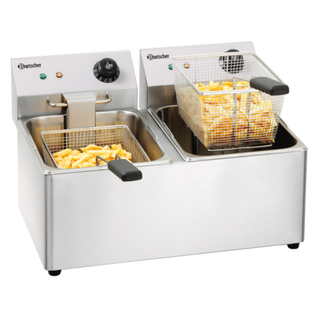 friteuse rvs dubbel 2 x 8 liter bartscher