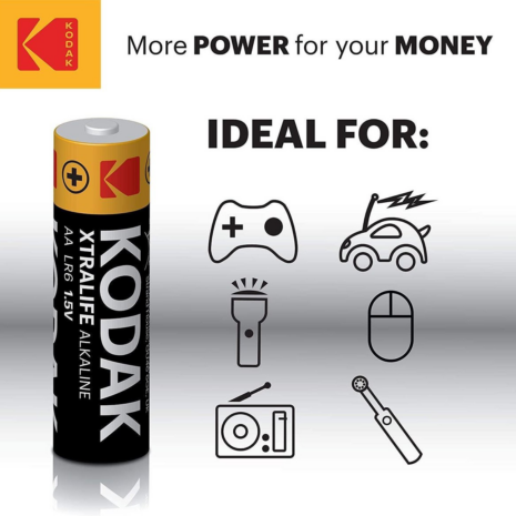 kodak xtralife aa batterij, 10st kodak xtralife aa batterij, 10st