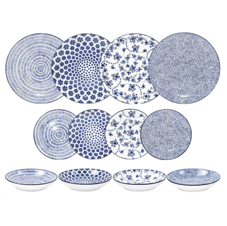 Set 12 delig porselein servies Armonia