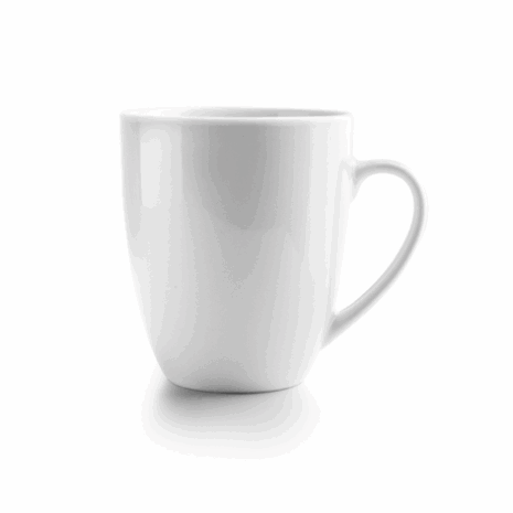 ibili mok 365 ml porselein castilla blanco set van 6 stuks