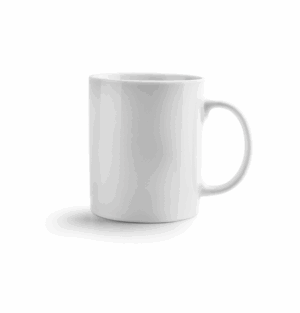 Ibili rechte mok 320 ml porselein Castilla Blanco set van 6 stuks