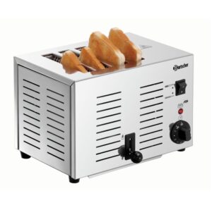 Bartscher Toaster 4 slots Pro Professionele RVS Toaster