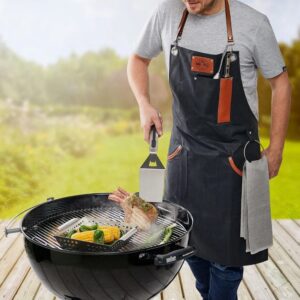 Gefu Katoenen kookschort met leren details