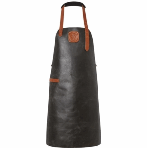 Witloft leren schort Craft - Zwart/Cognac