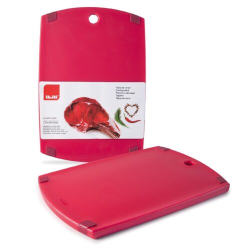 ibili kunststof snijplank 33 x 23 cm rood vlees