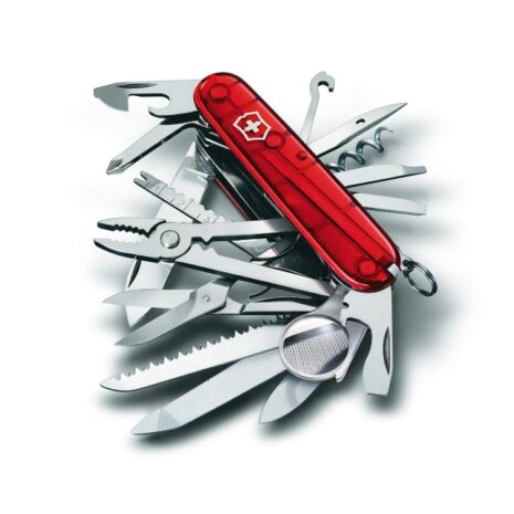 victorinox swiss champ zakmes rood transparant victorinox swiss champ zakmes rood transparant