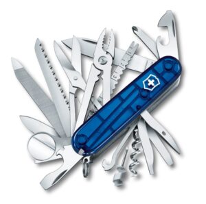 Victorinox Swiss Champ zakmes blauw transparant
