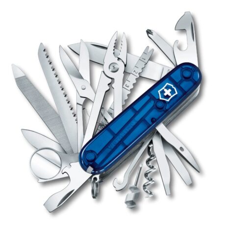 victorinox swiss champ zakmes blauw transparant