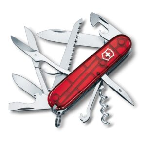 Victorinox Huntsman zakmes rood transparant Victorinox Huntsman zakmes rood transparant