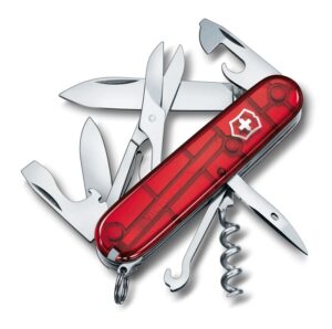 Victorinox Climber zakmes rood transparant